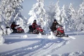 Snowmobile in  Finland